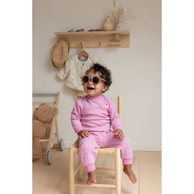 Feetje Wafelpyjama Roze melange s