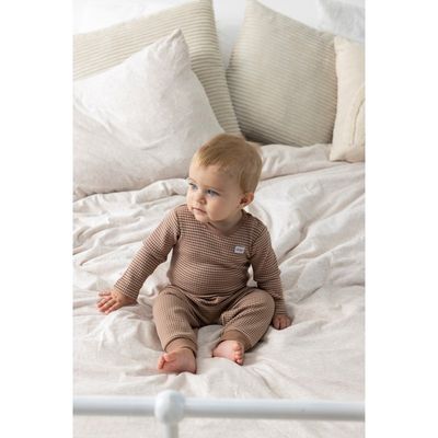 Feetje Wafelpyjama Bruin s