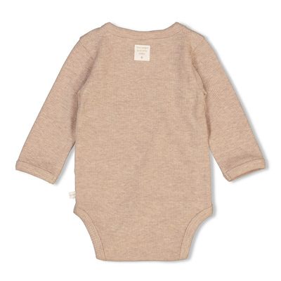 Feetje Wikkelromper rib - the magic is in you Taupe