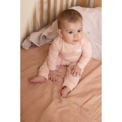 Feetje Wafelpyjama old pink s