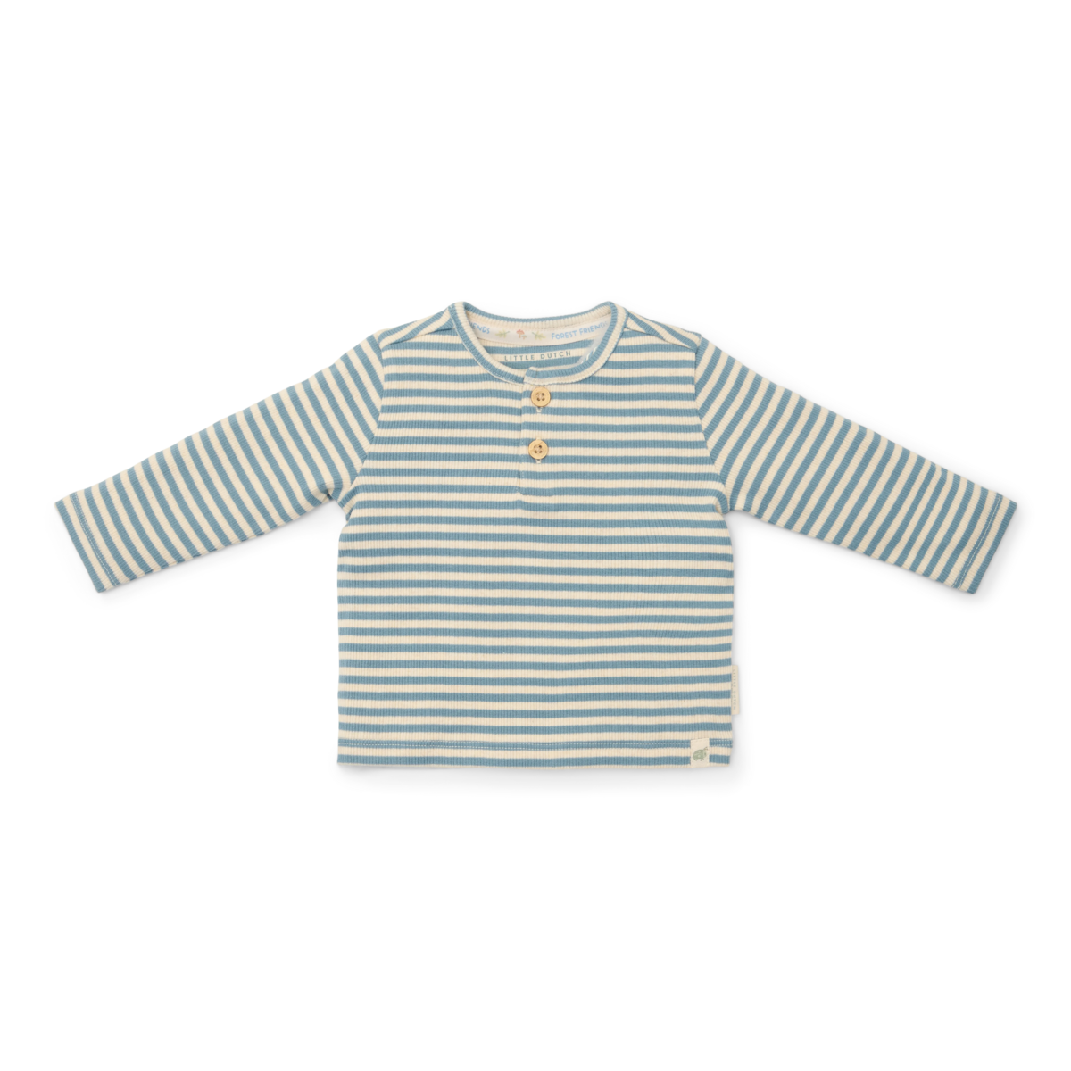 Little Dutch Tshirt ls stone blue stripe
