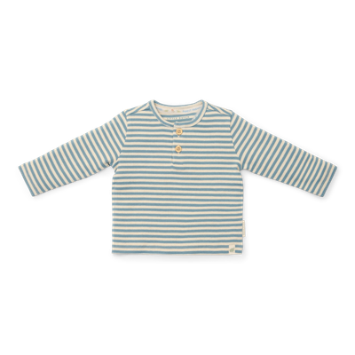 Little Dutch Tshirt ls stone blue stripe