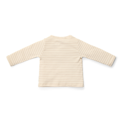 Little Dutch Tshirt ls soft beige stripe