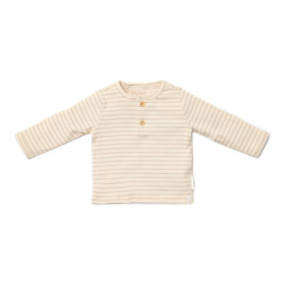 Little Dutch Tshirt ls soft beige stripe