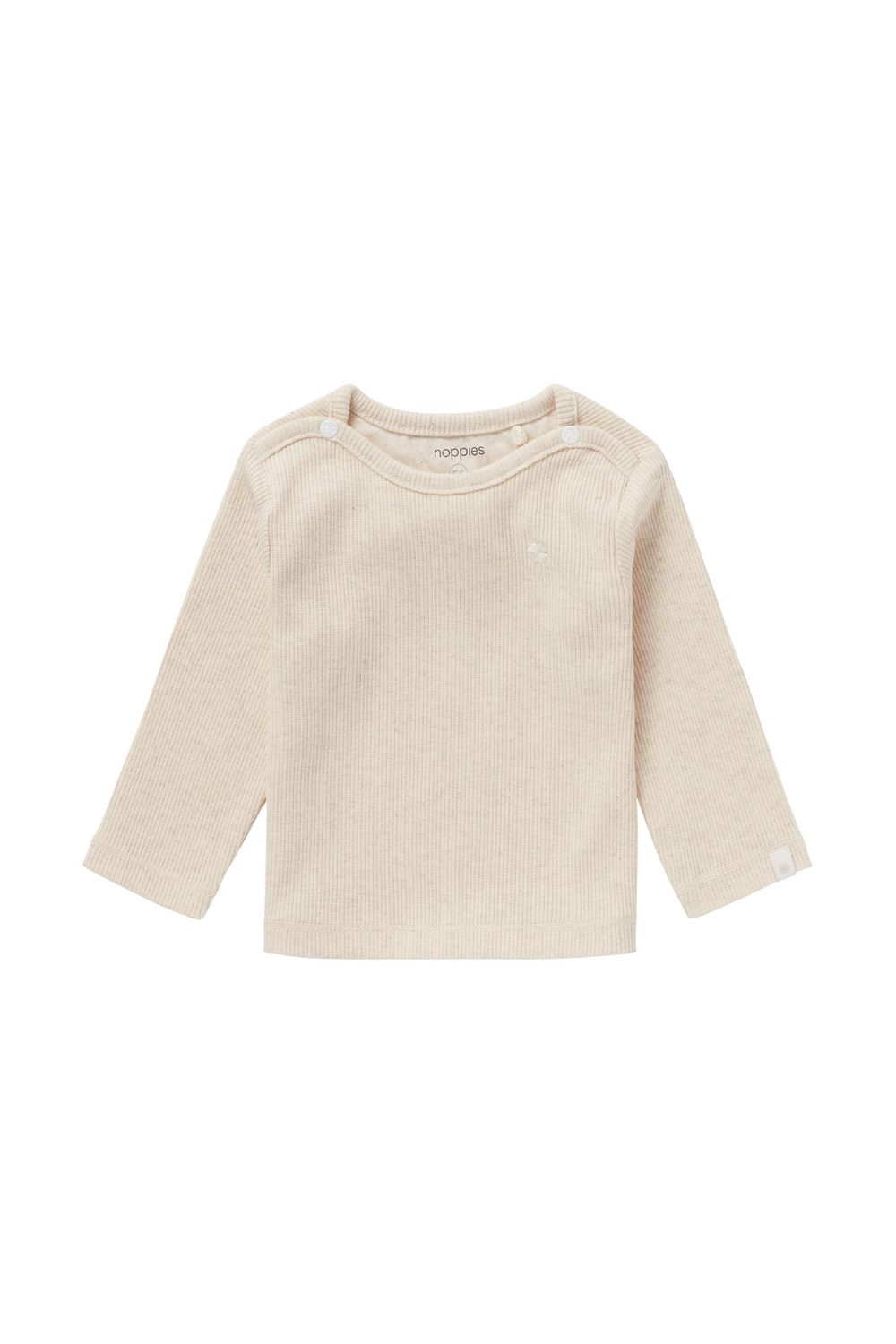 Noppies Tee ls Rib Natal sand, Kleur: Sand, Maat: 50