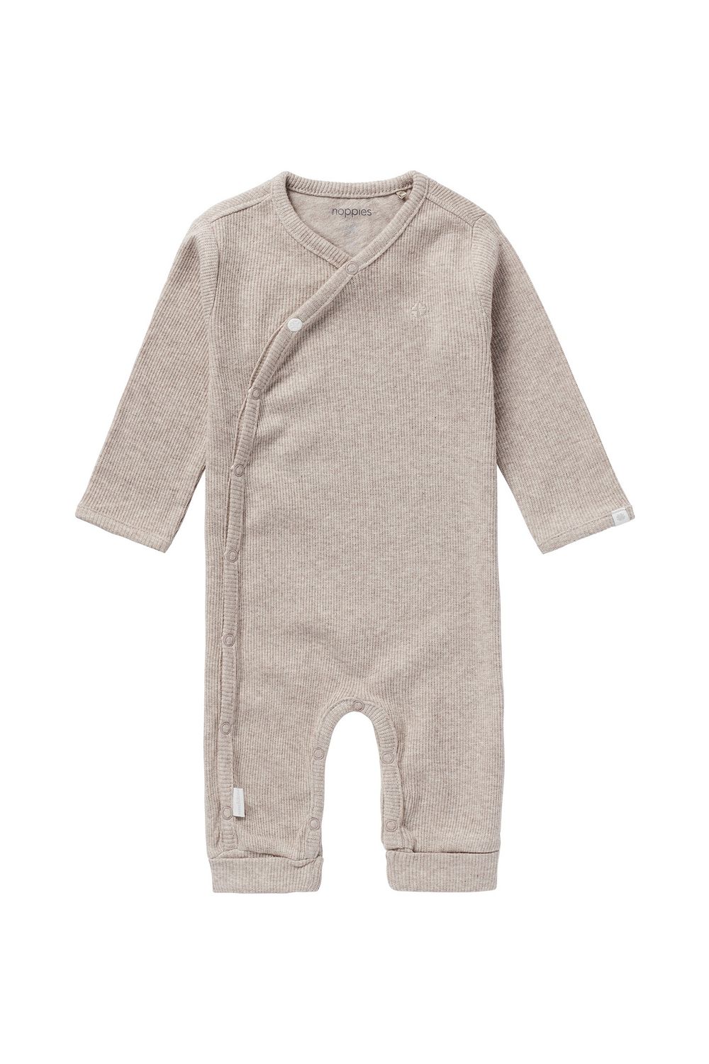 Noppies playsuit LS rib Nevis Taupe