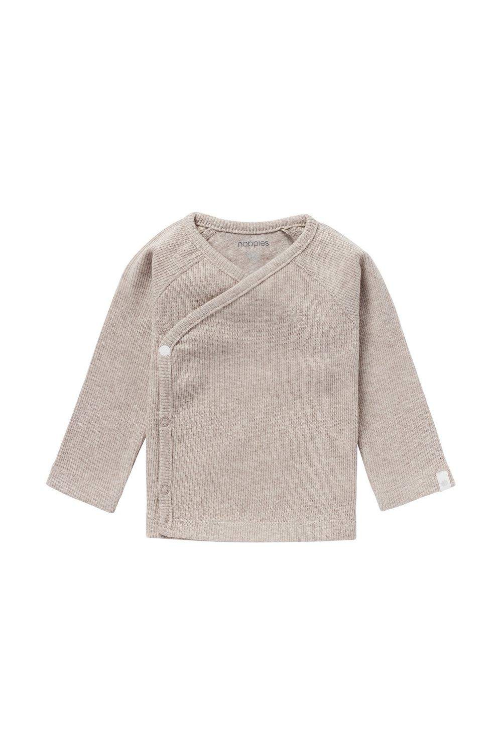 Noppies Tee Overlap LS Rib Nanyuki taupe