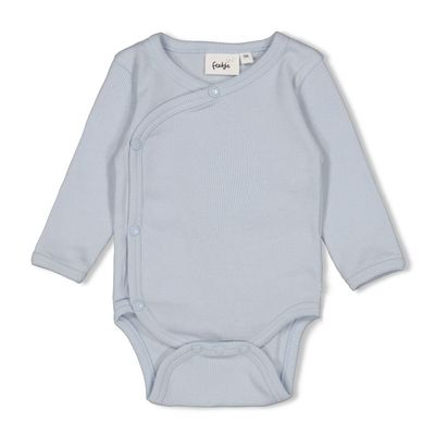 Feetje Wikkelromper rib - the magic is in you blue