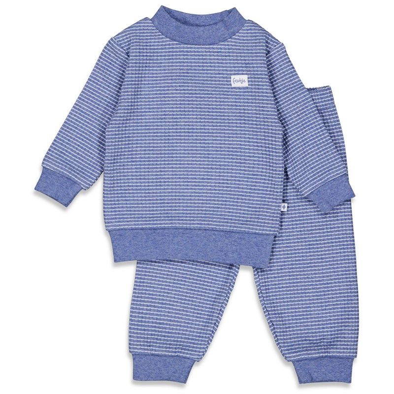 Feetje Wafelpyjama Blue Melange s