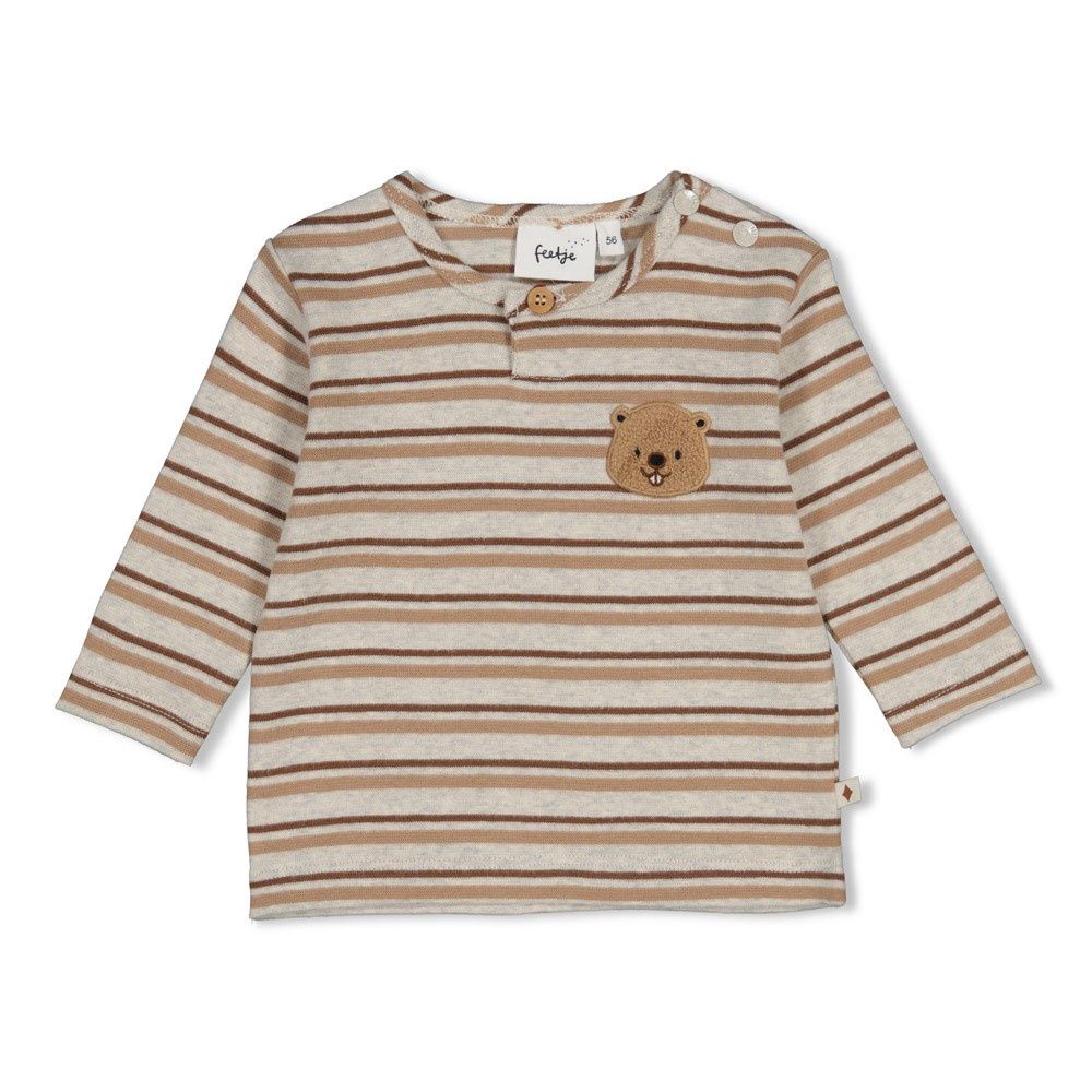 Longsleeve rib met streep - Tiny Timber Tales