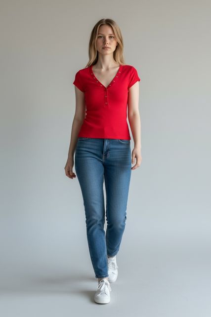 SNAP BUTTON KNIT TOP