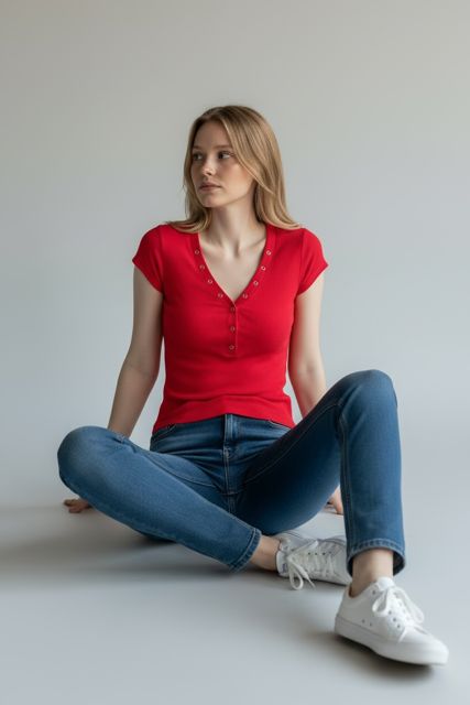 SNAP BUTTON KNIT TOP