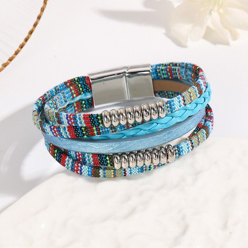 MAGNETIC BUCKLE BOHO MULTI LAYER BRACELET