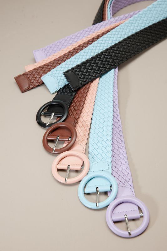COLORED BRAIDED CIRCLE BUCKLE
