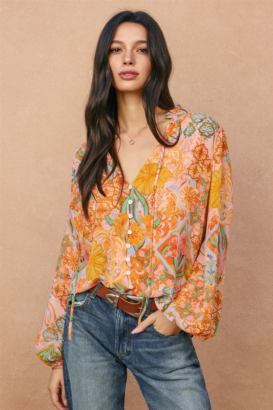 SEVENFOLD BALLOON SHIRRING BLOUSE