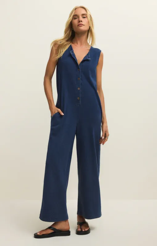 FINONA JERSEY DENIM JUMPSUIT