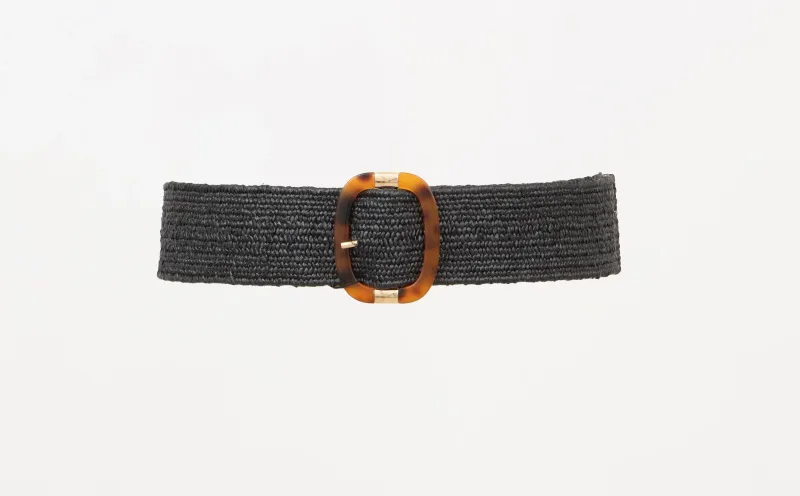 BLACK WOVEN BELT