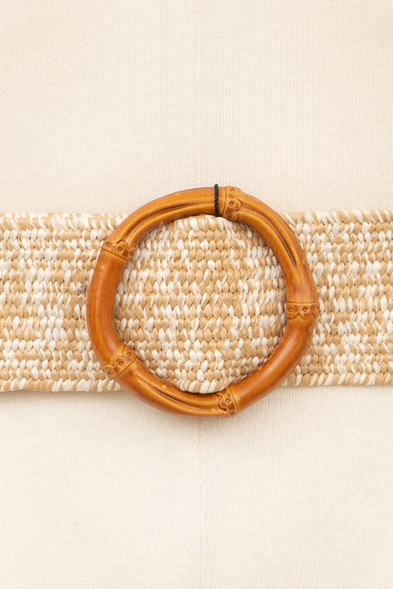 BEIGE WOVEN BELT