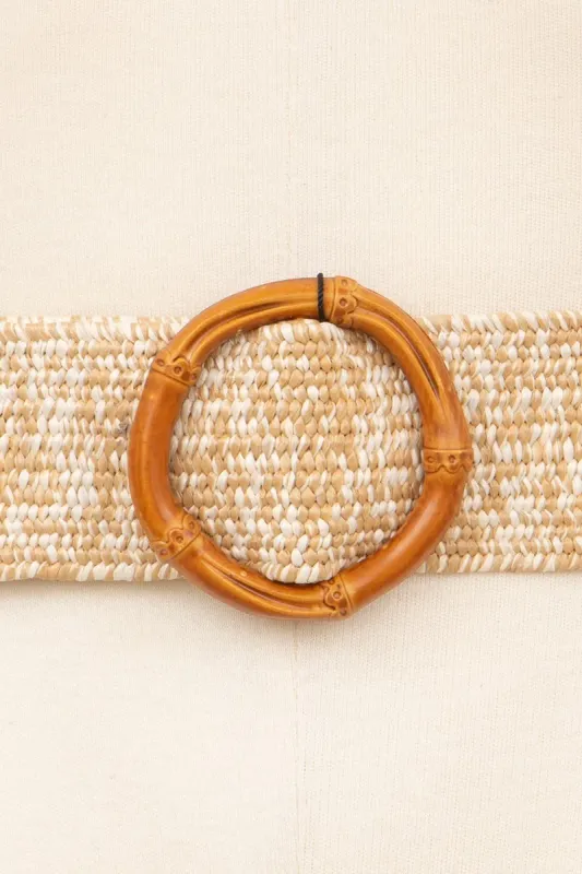 BEIGE WOVEN BELT