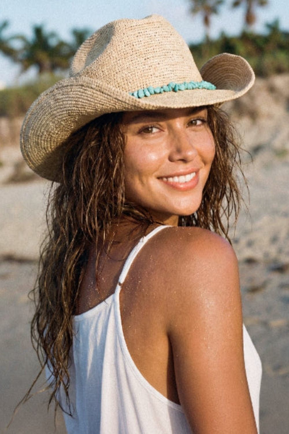 JORDAN RAFFIA COWBOY HAT