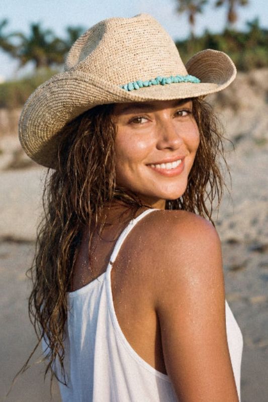 JORDAN RAFFIA COWBOY HAT