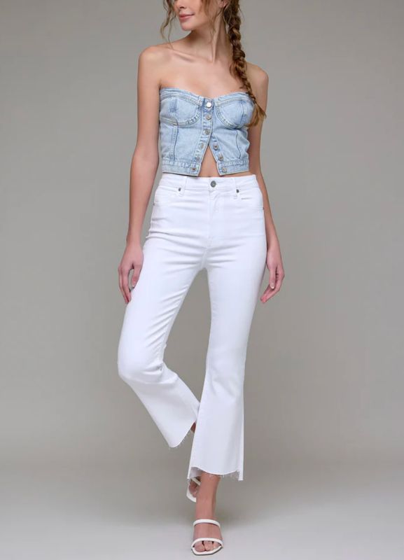 CLEAN STEP  HEM CROP FLARE