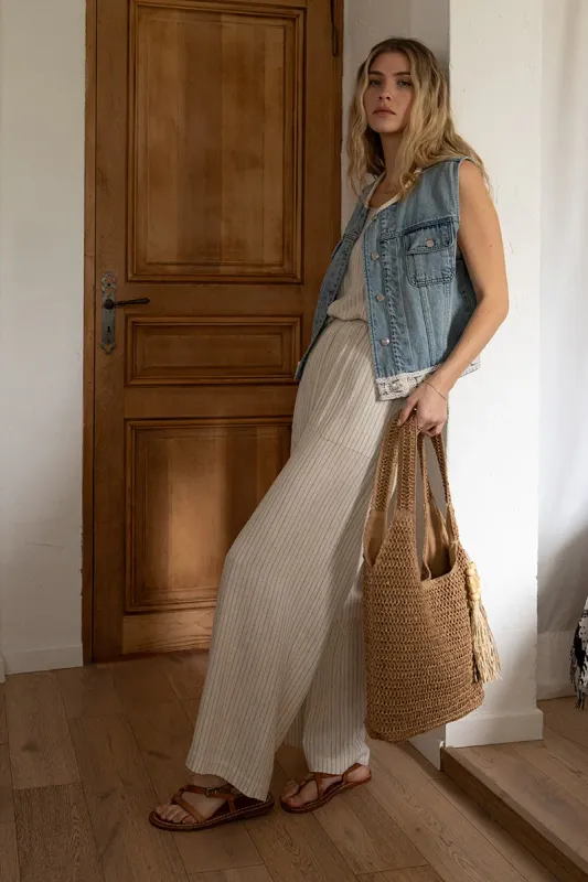 CASUAL STRIPED TROUSERS