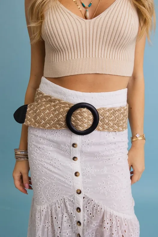 BOHEMIAN WIDE JUTE WAIST BELT