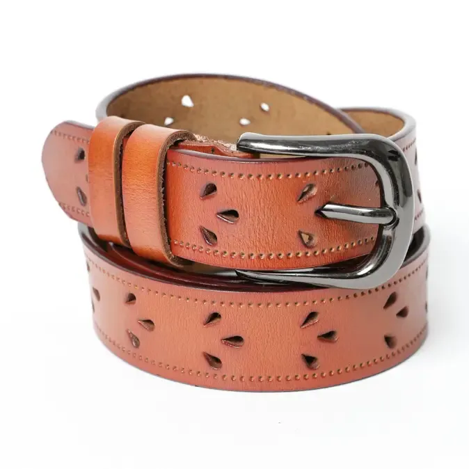 LEATHER PETAL DESIGN BELT