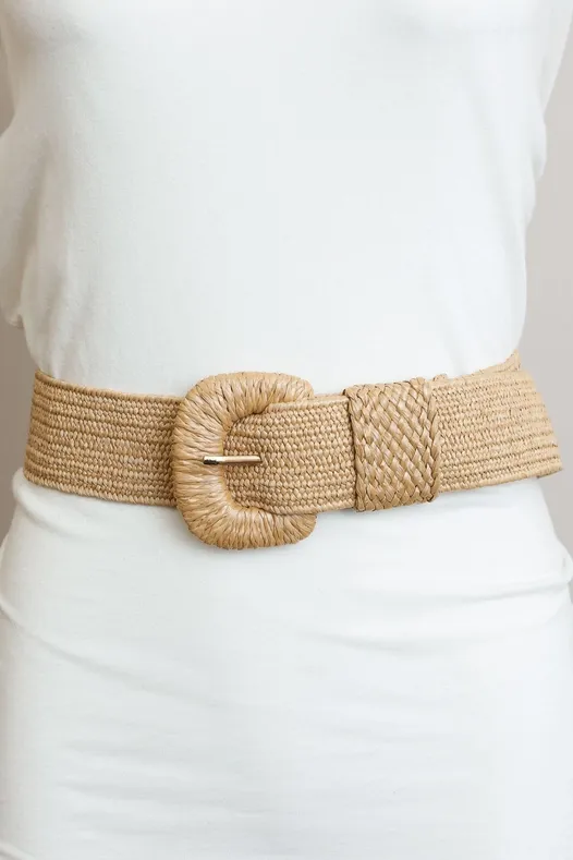 RAFFIA BELT