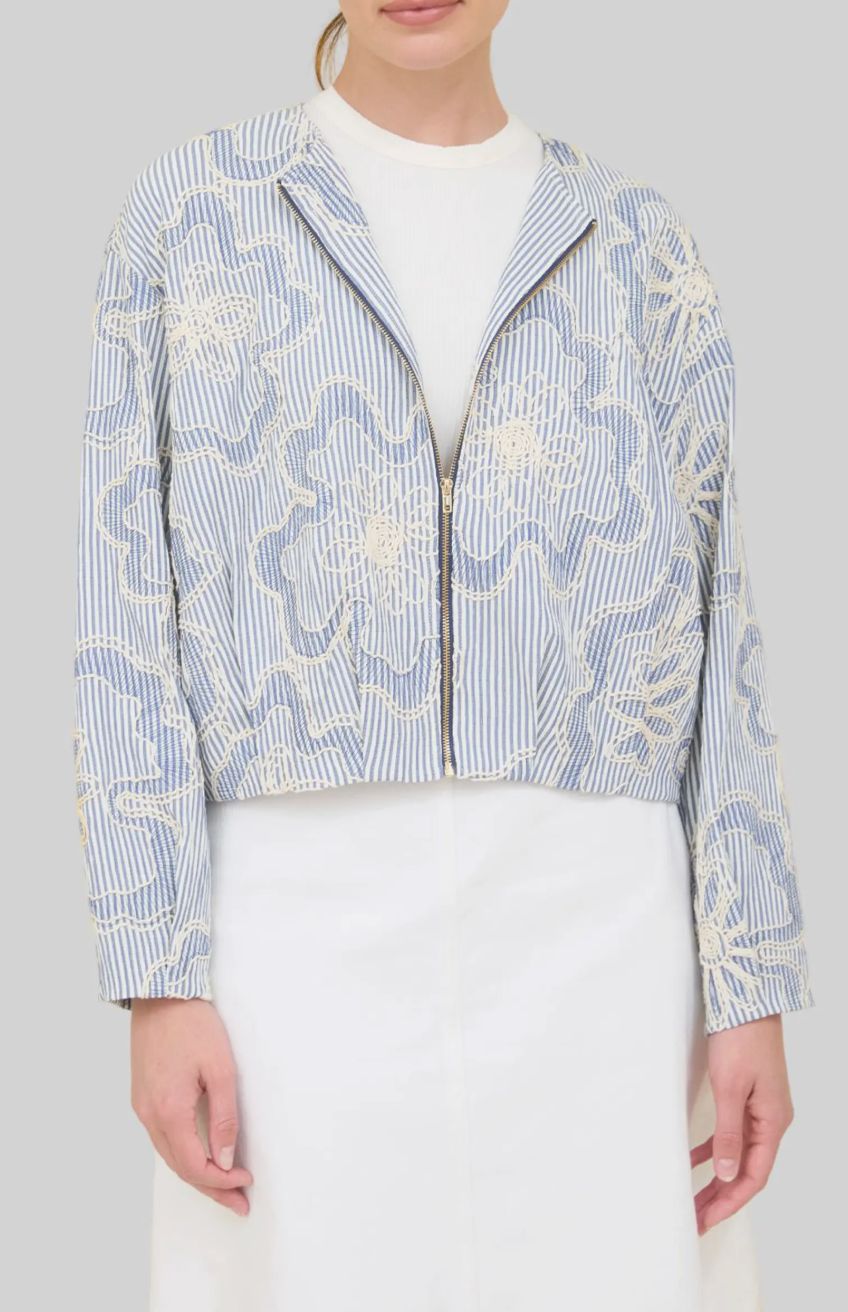EMBROIDERED BOMBER JACKET