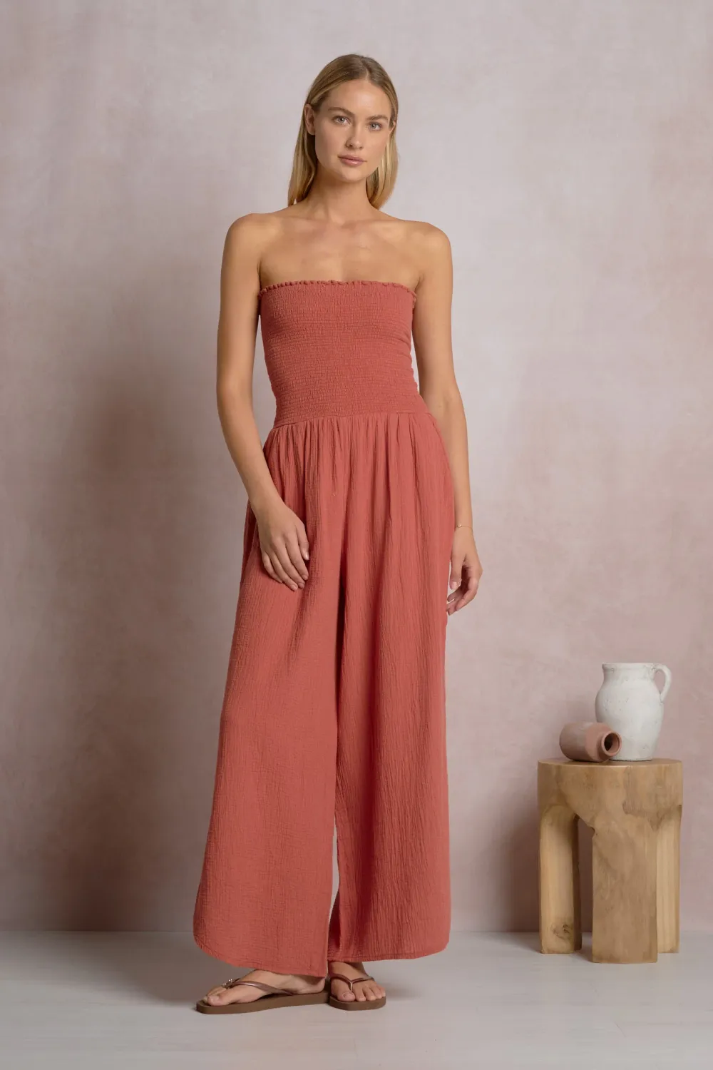 STRAPLESS SMOCK JUMPER