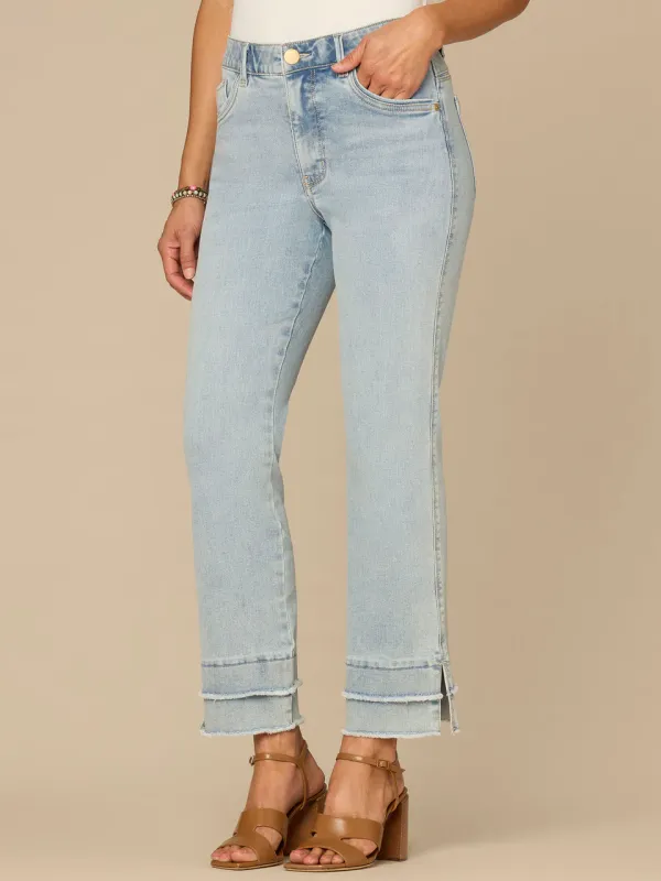 KICK FLARE W/ DOUBLE LAYER FRAY HEM