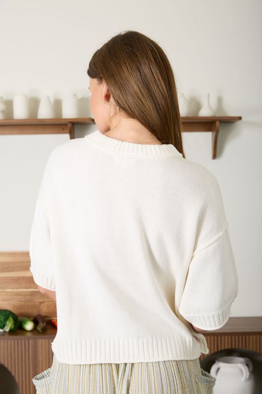 RAW EDGE KNIT CARDIGAN