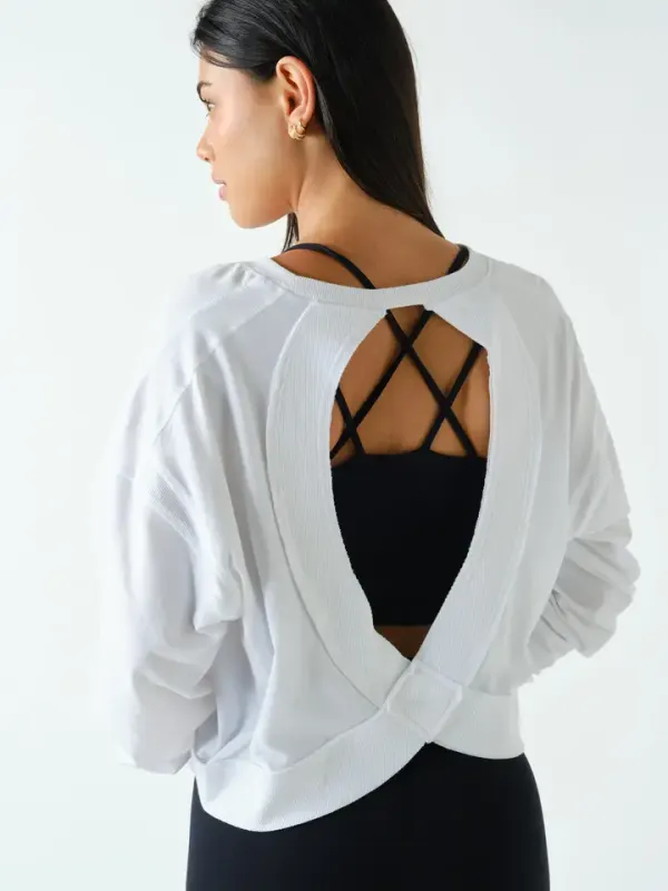 CRESCENT PIMA OPEN BACK TEE
