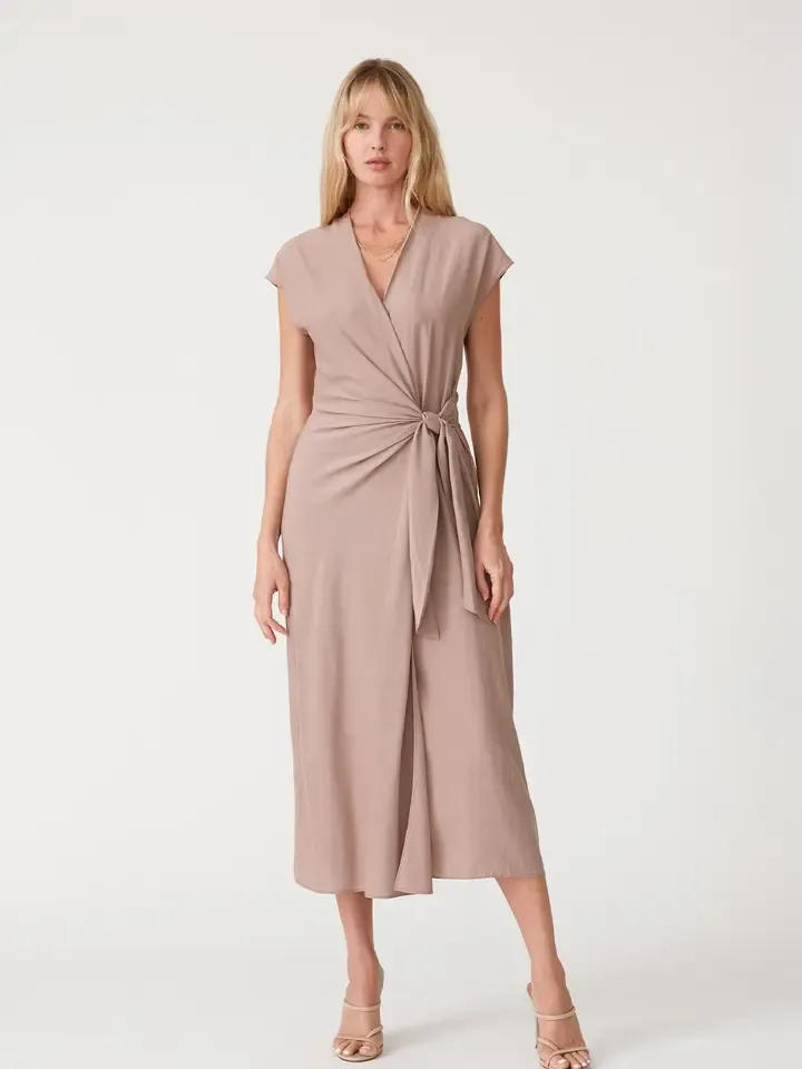 DOLMAN CAP SLV MIDI DRESS