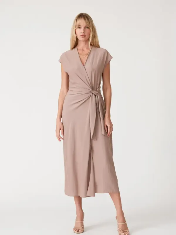 DOLMAN CAP SLV MIDI DRESS