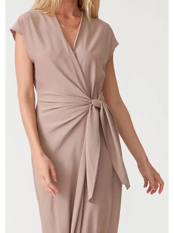 DOLMAN CAP SLV MIDI DRESS