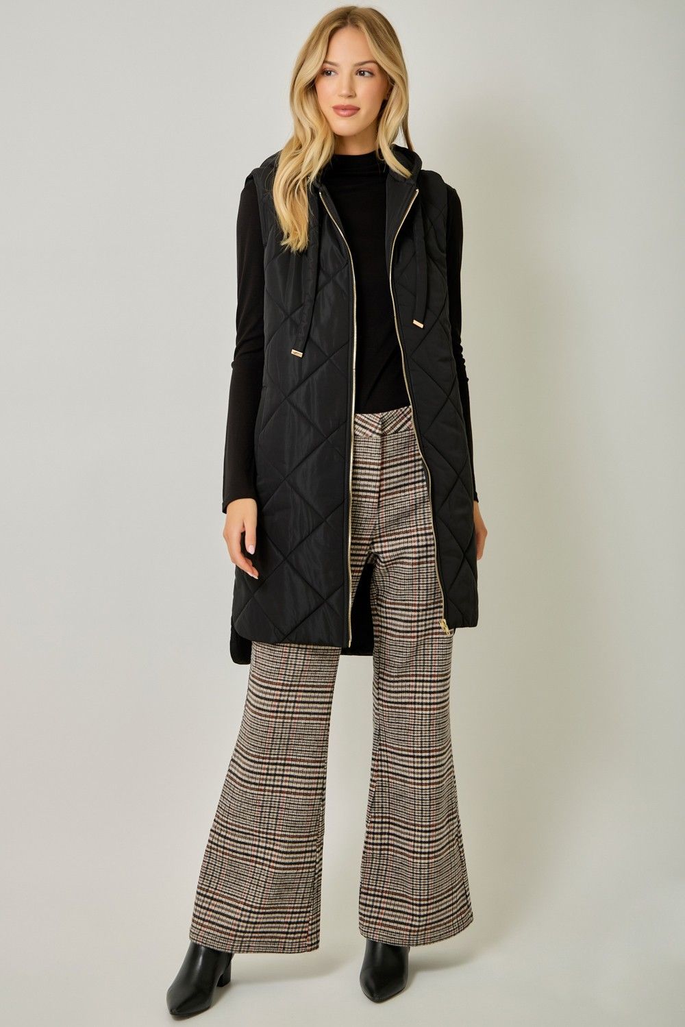 QUILTED PUFFER LONG HOODED