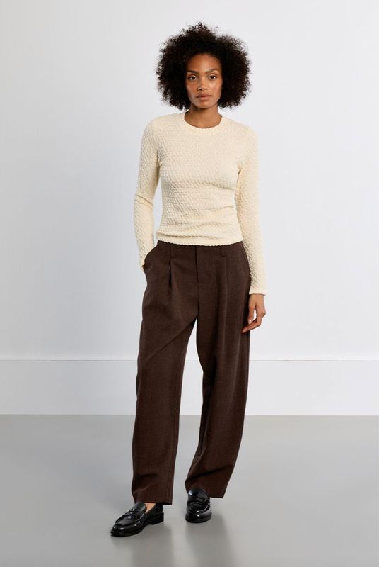 CRINKLE LADIES KNITTED TOP
