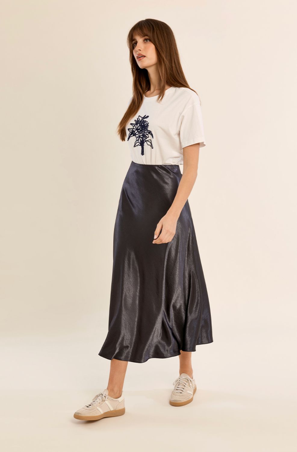 SATIN SILK SKIRT