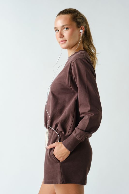 MINERAL CLOUD BUBBLE HEM PULLOVER