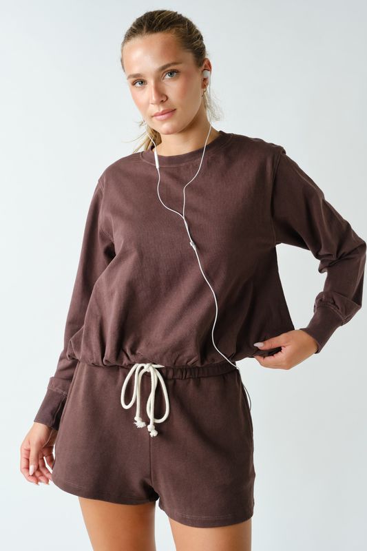 MINERAL CLOUD BUBBLE HEM PULLOVER
