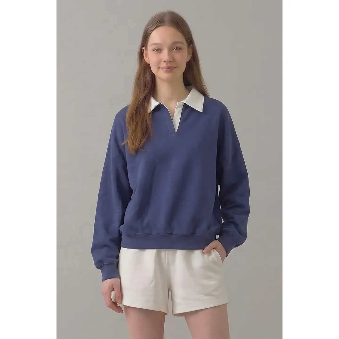 PRE SHRUNK FLEECE COLLARED