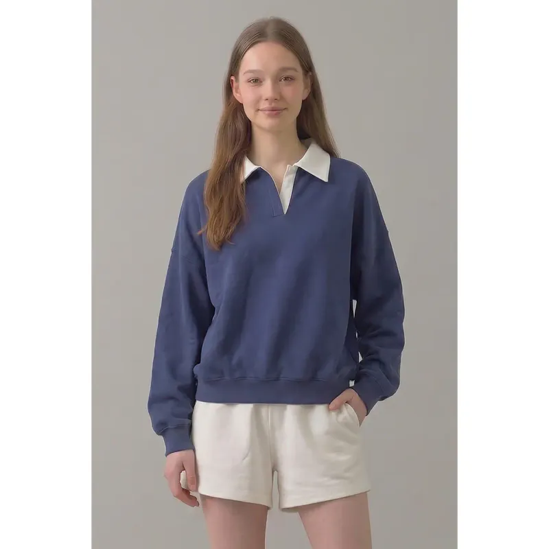 PRE SHRUNK FLEECE COLLARED