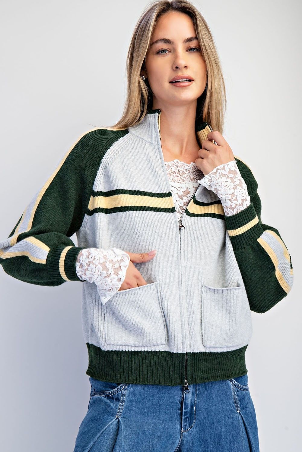 CASHMERE ZIP UP