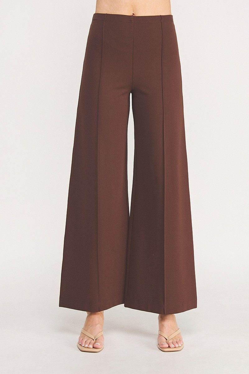 CONTOUR WIDE LEG PONTE PANTS