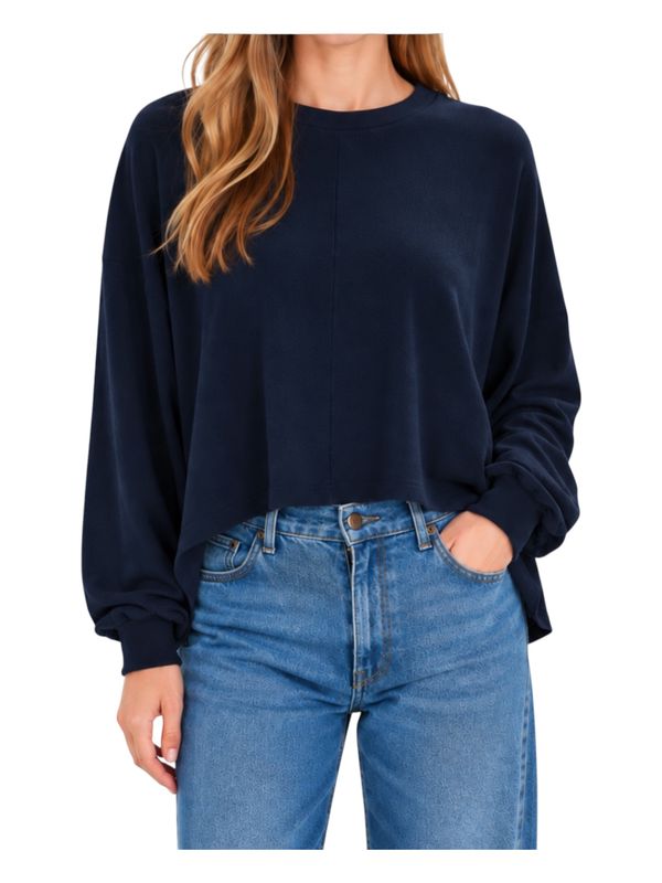 KIM| L/S OVERSIZED CREPE HACCI TOP