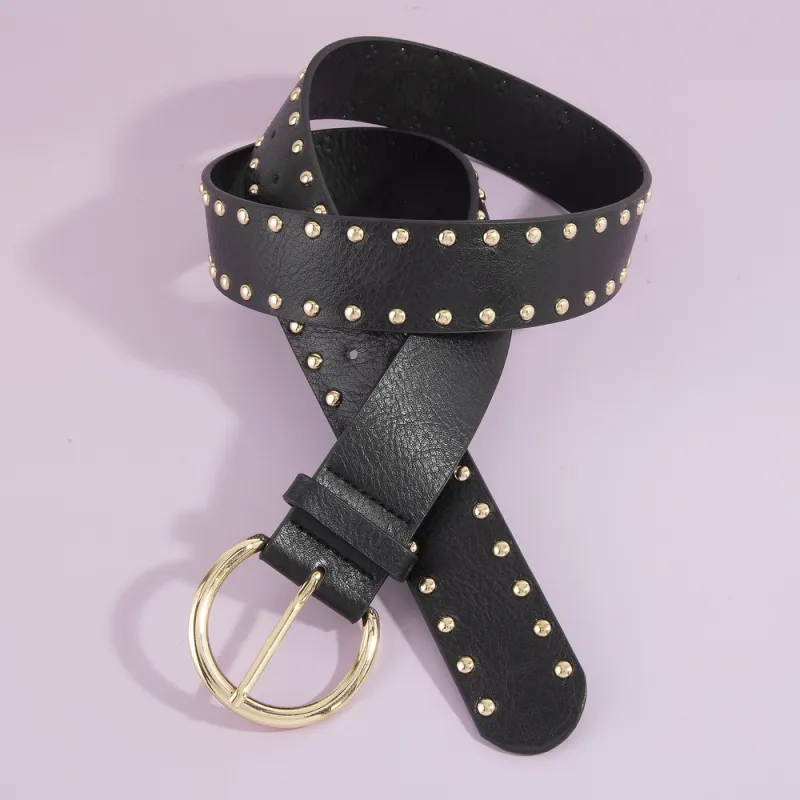 DOME STUDDED VEGAN BELT