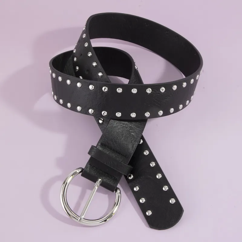 DOME STUDDED VEGAN BELT